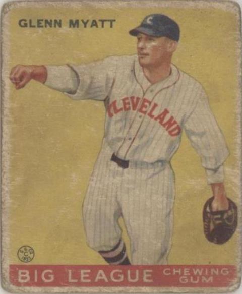 1933 Goudey (R319) #10 Glenn Myatt